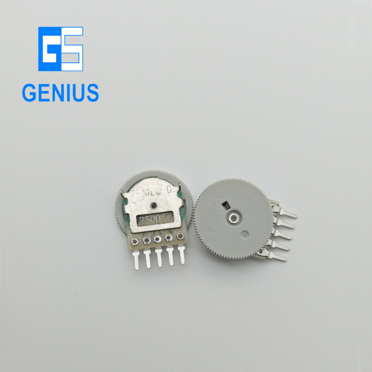 耳機用電位器 波盤電位器 碳膜 轉(zhuǎn)盤電位器 京倫電子直銷 雙聯(lián)